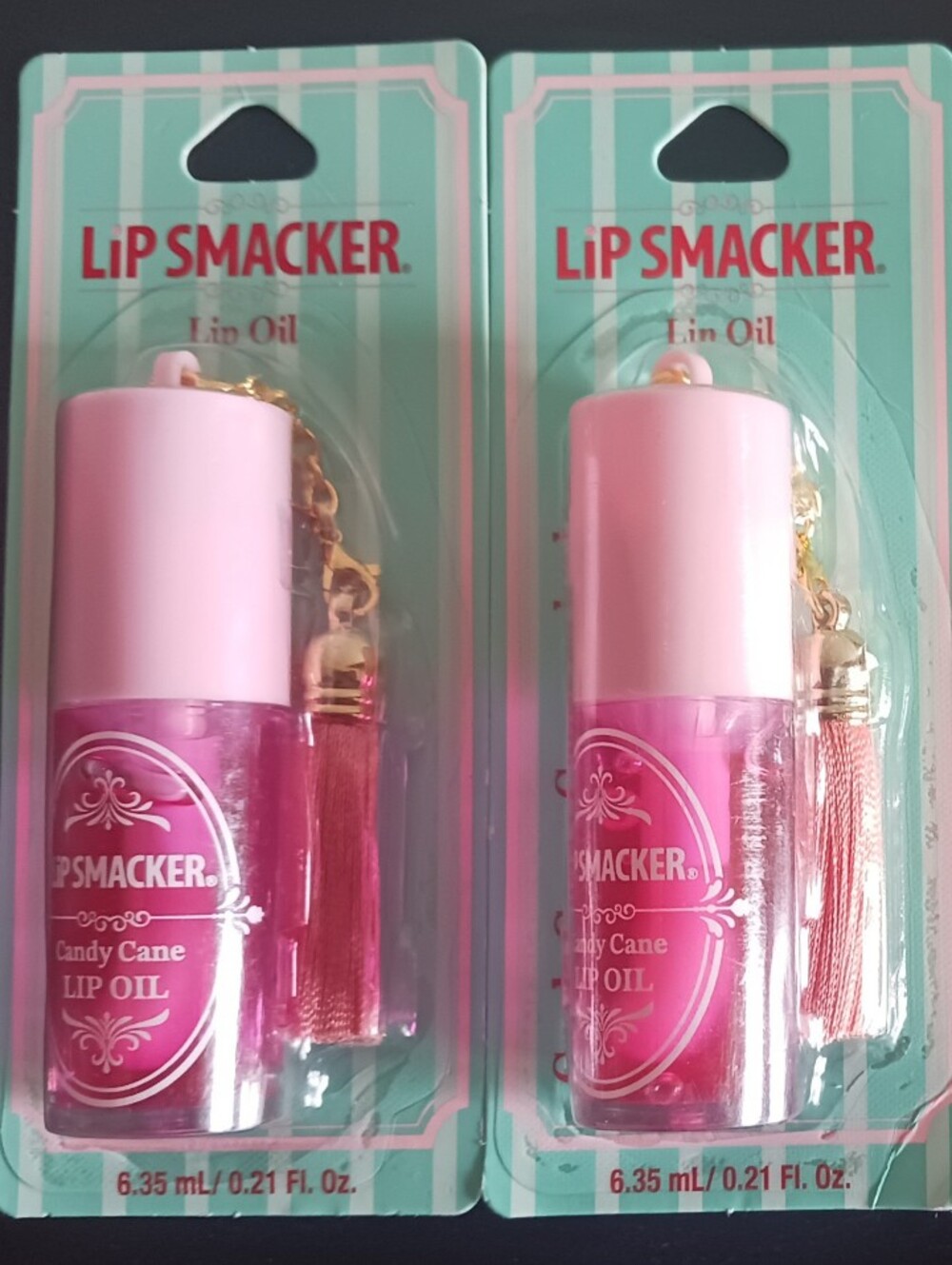 Two Lip Smacker Holiday Lip Oil, Nourishing Lip Treatment with Shine Candy Cane